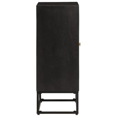 Dressoir 55x30x76 cm massief mangohout en ijzer zwart Dressoir 55x30x76 cm massief mangohout en ijzer zwart