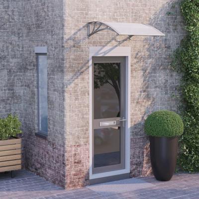 VidaXL Deurluifel grijs en transparant 80x75 cm polycarbonaat VidaXL Deurluifel grijs en transparant 80x75 cm polycarbonaat