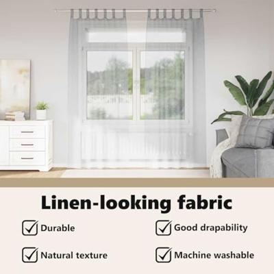 VidaXL Voile gordijn 2 pcs donkergrijs 260 x 140 cm polyester