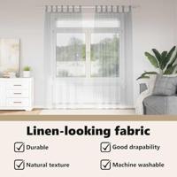 VidaXL Voile gordijn 2 pcs donkergrijs 260 x 140 cm polyester - thumbnail