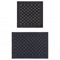 VidaXL 50-delige keukendoekenset katoen zwart en grijs - thumbnail