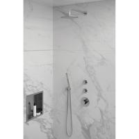 Regendoucheset 17 Inbouw Muur Brauer Brushed Edition 20cm Rond Geborsteld Nikkel PVD 3 Greeps 3-weg Met Thermostaatkraan en Staafhanddouche - thumbnail