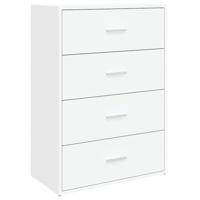 Dressoir 60x31x84 cm bewerkt hout wit - thumbnail