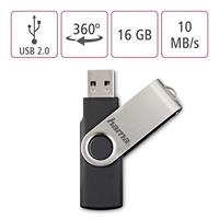 Hama Rotate USB-stick 16 GB Zwart 94175 USB-A 2.0 - thumbnail