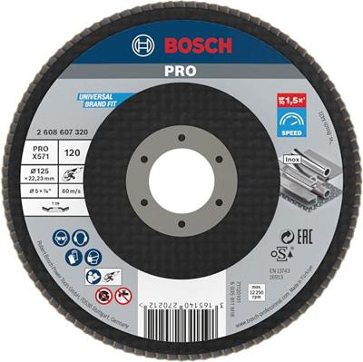 Bosch Accessories 2608607320 X571 Lamellenschijf Diameter 125 mm Boordiameter 22.33 mm Staal 1 stuk(s)