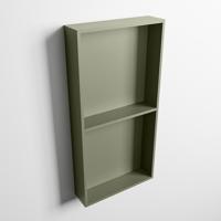MONDIAZ EASY Nis 59,5x29,5cm in solid surface kleur Army | Army. 2 vakken geschikt voor in- of opbouw - thumbnail