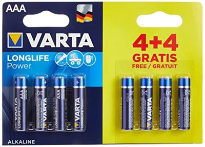 Varta AAA-Batterijen 8 stuks - thumbnail