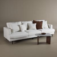 Nohr 3-zits Bank 'Tamora' Linnenlook, kleur Beige - thumbnail