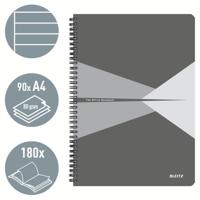 Leitz Office notitieboek, ft A4, kaft in PP, gelijnd, grijs - thumbnail
