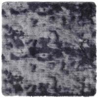 Hoogpolig vloerkleed NAVARRA 200x200 cm polyester donkergrijs - thumbnail