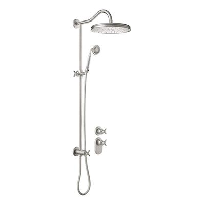 Regendoucheset Tres Clasic Opbouw Incl. Handdouche Inbouw Douchethermostaat RVS Tres Regendoucheset Tres Clasic Opbouw Incl. Handdouche Inbouw Douchethermostaat RVS Tres
