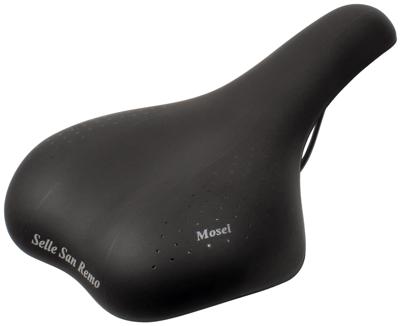 Selle San Remo Fietszadel mosel voor stads-/trekkingfietsen - zwart (werkplaatsverpakking) Selle San Remo Fietszadel mosel voor stads-/trekkingfietsen - zwart (werkplaatsverpakking)