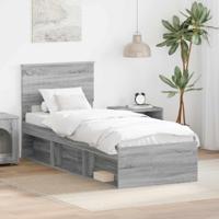 Bedframe Grijs Sonoma 75 x 190 cm Massief grenenhout - thumbnail