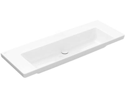 Wastafel Villeroy & Boch Subway 3.0 Met CeramicPlus 0 Kraangaten Zonder Overloop 130x47x16.5 cm Stone White Villeroy & Boch