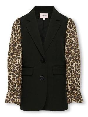 Kids ONLY winter blazer meisjes - zwart - KogKira - oversize fit