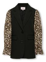 Kids ONLY winter blazer meisjes - zwart - KogKira - oversize fit - thumbnail