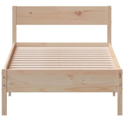 Bedframe zonder matras massief grenenhout 75x190 cm