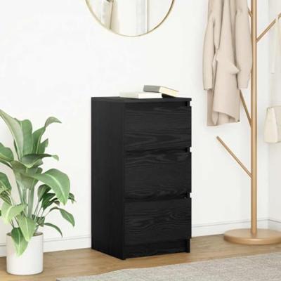 Dressoir 37,5x35x76 cm spaanplaat zwart eikenkleurig