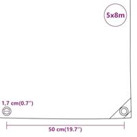 Dekzeil 650 g/m² 5x8 m wit - thumbnail