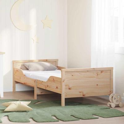 Bedframe met matras met hoofdeinde Bruin 80 x 200 cm
