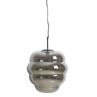 Light & Living Hanglamp 'Misty' 45cm, kleur Smoke/Mat Zwart