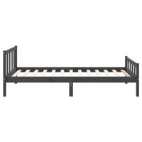 Bedframe massief hout grijs 100x200 cm - thumbnail