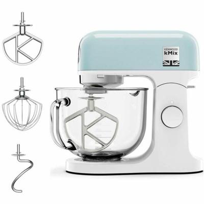 KENWOOD KMX754PB multifunctionele patisserierobot - Professionele motor van 1000 W - 2 stopcontacten voor accessoires - Glazen kom van 5 liter met handvat