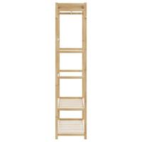 Kledingrek met schappen 110x40x175 cm bamboe - thumbnail