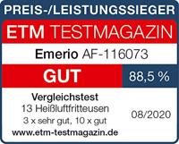 Emerio AF-116073 friteuse Heteluchtfriteuse 4,5 l Enkel Zwart, Zilver Vrijstaand 1500 W - thumbnail