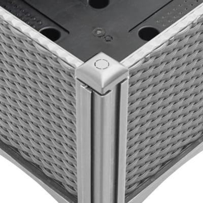 Plantenbak met latwerk 80x40x142 cm polypropeen lichtgrijs Plantenbak met latwerk 80x40x142 cm polypropeen lichtgrijs