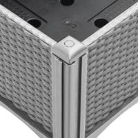 Plantenbak met latwerk 80x40x142 cm polypropeen lichtgrijs - thumbnail