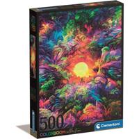 Clementoni legpuzzel psyschedelic jungle sunrise colorboom, 500st. - thumbnail