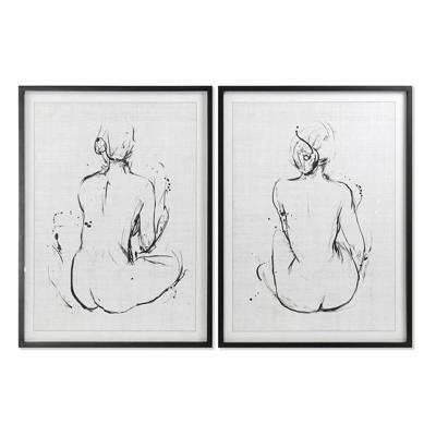 Schilderij DKD Home Decor 70 x 2,5 x 90 cm Vrouw Modern (2 Stuks) Schilderij DKD Home Decor 70 x 2,5 x 90 cm Vrouw Modern (2 Stuks)