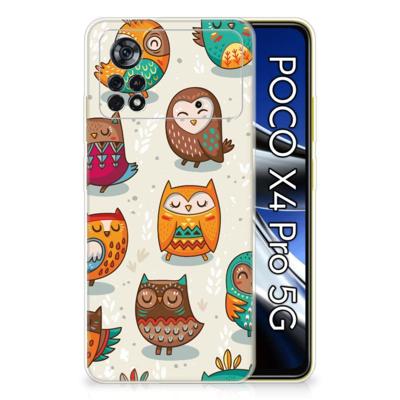 Xiaomi Poco X4 Pro 5G | TPU Hoesje | Vrolijke Uilen