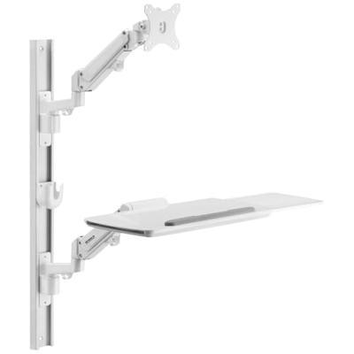 SpeaKa Professional SP-MM-960 1-voudig Monitor-wandbeugel Met toetsenbordlade, Op elkaar 43,2 cm (17) - 109,2 cm (43) Wit In hoogte verstelbaar, Zwenkbaar, SpeaKa Professional SP-MM-960 1-voudig Monitor-wandbeugel Met toetsenbordlade, Op elkaar 43,2 cm (17) - 109,2 cm (43) Wit In hoogte verstelbaar, Zwenkbaar,