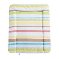 Wandgemonteerde opvouwbare aankleedtafel - ROBA - DSCHUNGELBABY - Inclusief matras met veelkleurige strepen - 2 geïntegreerde planken - Natuurlijk hout - thumbnail