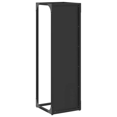 Brandhoutrek 25x25x80 cm koudgewalst staal zwart Brandhoutrek 25x25x80 cm koudgewalst staal zwart