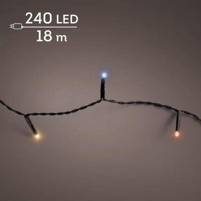 LED basic lights buiten 1800 cm 240 lampjes zwart/multi Lumineo - Lumineo LED basic lights buiten 1800 cm 240 lampjes zwart/multi Lumineo - Lumineo