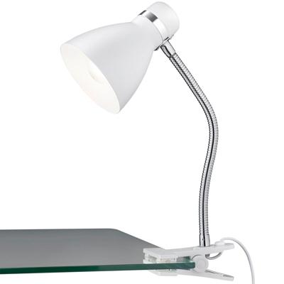 LED Klemlamp E27 - Mat Wit Metaal - Max 10W