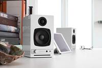 Audioengine HD3 Wireless Speakers with Bluetooth - 60W Powered Computer Speakers for Desktop Monitor and Home Music System with aptX HD Bluetooth, AUX, USB, RCA, 24-bit DAC (White, Pair) - thumbnail