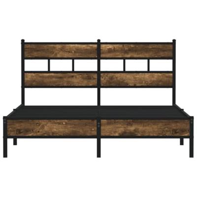 Bedframe met hoofdbord zonder matras sonoma eiken 150x200 cm