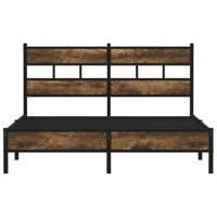 Bedframe met hoofdbord zonder matras sonoma eiken 150x200 cm - thumbnail