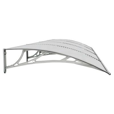 Deurluifel 400x100 cm polycarbonaat grijs