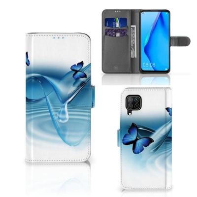 Huawei P40 Lite | Telefoonhoesje | Met pasjeshouder | Vlinders