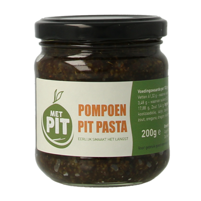 Met PIT Pompoenpit pasta 200 Gram Met PIT Pompoenpit pasta 200 Gram