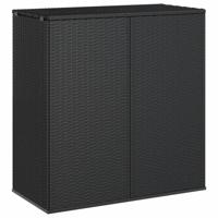 Tuinbox 100x49x103,5 cm polyetheen rattan zwart - thumbnail