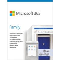 Microsoft 365 Family - 12 maanden/6 apparaten *Digitale licentie* - thumbnail