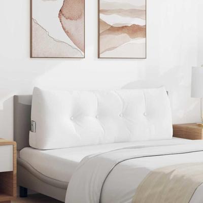 VidaXL Rugkussen wit 120 x 24 x 50 cm stof