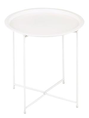 SVJ Bijzettafel Rond - 47 x 47 x 51 cm - Metaal - Wit