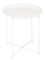 SVJ Bijzettafel Rond - 47 x 47 x 51 cm - Metaal - Wit - thumbnail